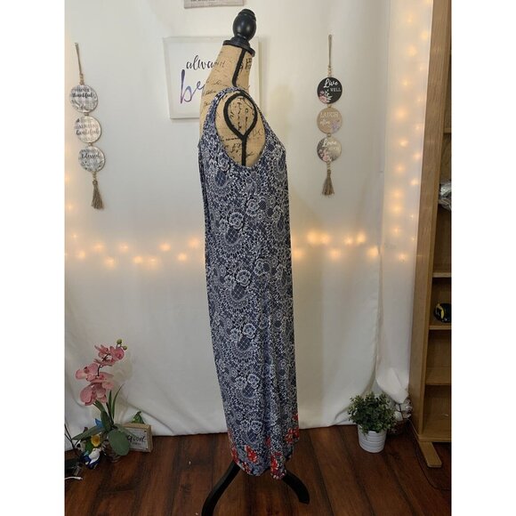 (E-126) Short sleeves womens dress size 16 floral color long dress‎ - Picture 3 of 6